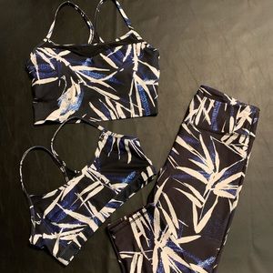 Fabletics Crop Leggings and two Sports Bras